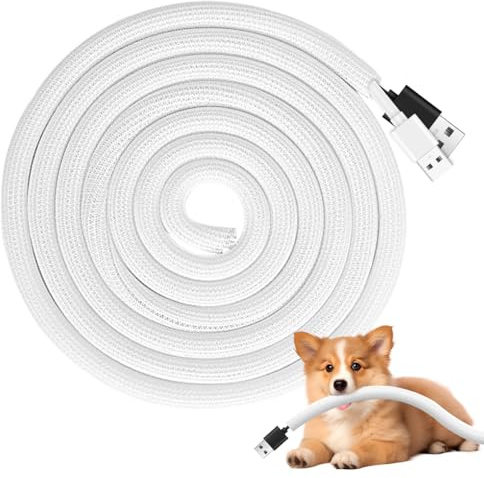Protege Cable Animaux 3 m – 10mm, Souple Ajustable Gestion de CâBble en Pet | Offre Une Résistance Efficace Contre Les Morsures d'animaux Domestiques, l'usure Quotidienne et Les Tractions Accidentelles