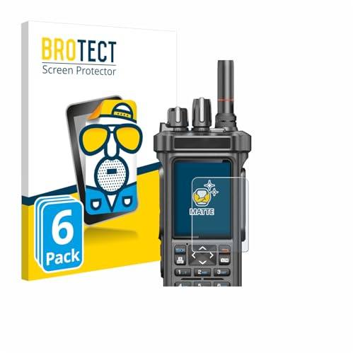 BROTECT Schutzfolie für Radtel RT-950 Pro | 6 Stück Entspiegelnder Displayschutz Made in Germany Matte Displayschutz-Folie Anti-Reflex Anti-Fingerprint Einfache Montage