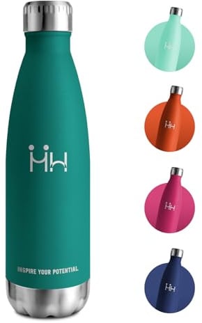 Botella de Agua Termica 750ml, Cantimplora Acero Inoxidable sin BPA, Termo con Doble Pared para Escuela, Oficina, Gimnasio, Deporte