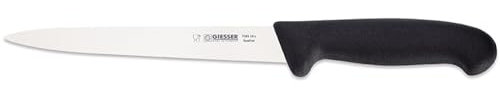 Giesser seit 1776 - Made in Germany - Filiermesser schwarz, Basic Black, Klinge 18 cm, rutschfest, Filetiermesser spülmaschinenfest, rostfrei