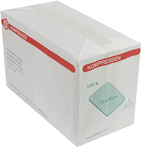 COMPRESAS pieza 100 de Noba verbandmittel 8X - 10,0 cm x 20,0 cm