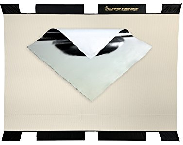 Sun-Bouncer Big Bespannung Silber/Weiss neutral -Struktur: Vorderseite Silber glatt Rückseite weiß matt Maße 180 cm X 245 cm 6' X 8'