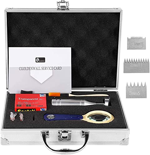 CGOLDENWALL Tester di Quadrettatura, Kit Taglio a Croce Multi-Lama con 3 Lame (1/2/3 mm), Spaziatura ±0,01 mm, per Vernici e Rivestimenti