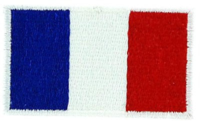 Patch écusson brodé drapeau france français thermocollant 2x3 - Lot de 10