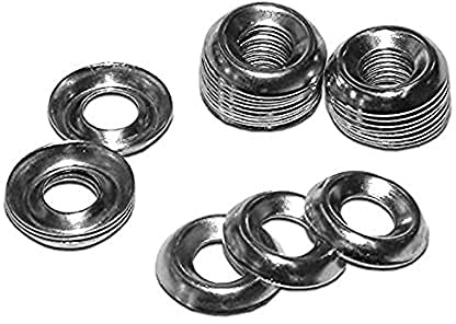 Merriway BH01983 (100 Pcs) NP Surface Cup Finishing Washer for No. 10 Screws, Nickel Plated - Pack of 100 Pieces