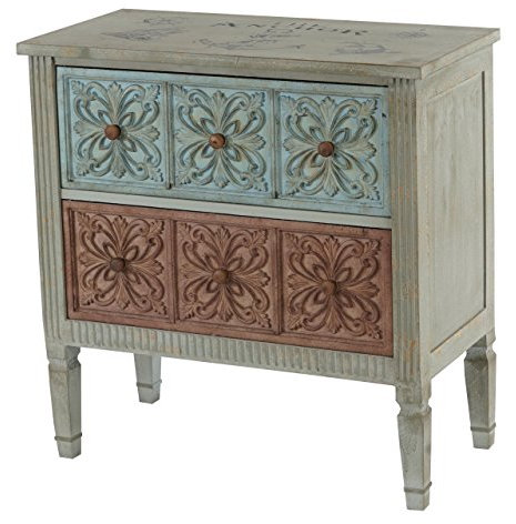 Mendler Kommode Aveiro Sideboard Schrank Shabby-Look, Vintage, 80x79x40cm