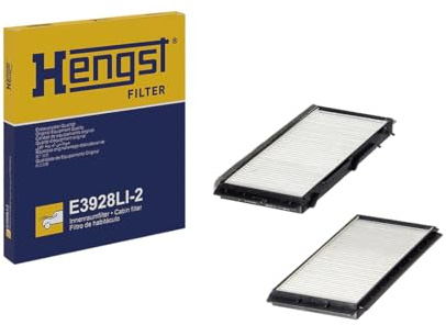 HENGST - Innenraumfilter E3928LI-2 - Luftfilter für den Innenraum mit Pollenfilter - Filtert Staub & Pollen für Allergiker - Für saubere Luft im KFZ - Automotive Zubehör für Fahrzeuge