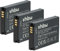 vhbw 3X Akku kompatibel mit Rotanus CB-105, FH-D90 Kamera (700 mAh, 3,6 V, Li-Ion)