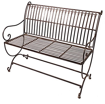 DR-060 GARTENBANK ANTIK Nostalgie LANDHAUSSTIL NEU GARTENMÖBEL Metall Park Bank Eisen