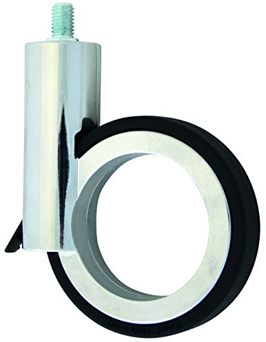 HSI 261230.0 Design-Möbelrollen mit Stift und Bremse Zamak Chrom/schwarz 120mm