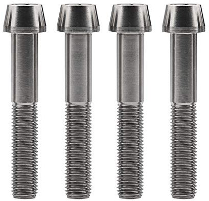 Yaruijia M10 x 60 mm P1.25 Kegelkopf Titan Ti für Ducati Vorderbremse Bremssattel Motorrad Schraube Fahrrad Zubehör 4 Stück