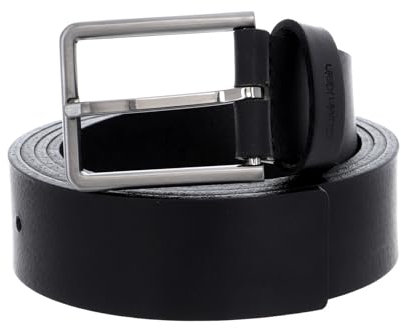Calvin Klein Herren Gürtel 3,5 cm Essential Belt Ledergürtel, Schwarz (Black), 95 cm