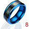 ECOSWAY Smart Temperatur Ringe Paar - Modische Ringe mit Temperatur Display - Blau, 8