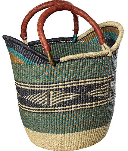 Afrikakorb/Bolgakorb Oval Artikel 1051-20-0 ca: 38x27x32/39 (jede Tasche ein UNIKAT) BUNT