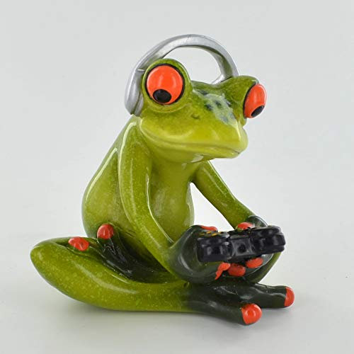 Comical Frogs - Super Gamer Novelty Gift Joke Present Home Decor H8cm