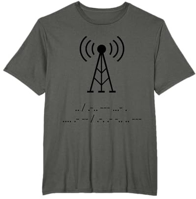 Lustiges Morsecode Ich liebe Ham Radio Geschenk Amateurfunk T-Shirt