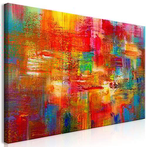 murando Wandbild Mega XXXL Abstrakt Einteiliger XXL-Format Kunstdruck zur Selbstmontage Leinwandbilder moderne Bilder DIY Wanddekoration Wohnung Deko bunt a-A-0538-ak-e