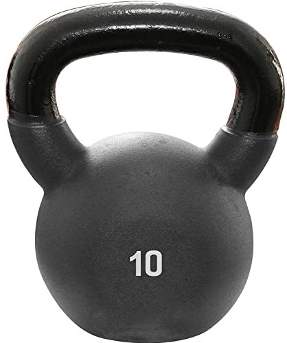 Sporttrend 24® Kettlebell 2kg, 4kg, 6kg, 8kg, 10kg, 12kg, 14kg, 16kg, 18kg, 20kg, 22kg, 24kg, 26kg, 28kg, 30kg in schwarz | Kugelhantel Hantel Schwunghantel Gusseisen (10KG, schwarz)