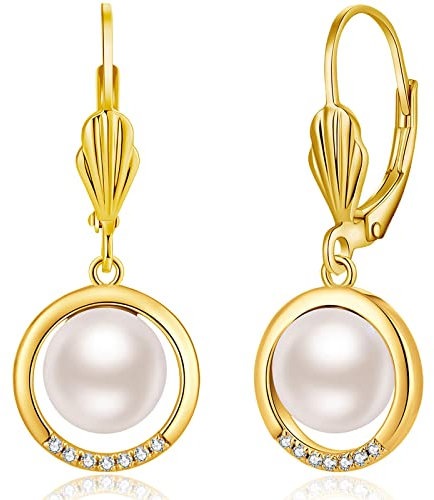 Gold Perlenohrringe Hängend Damen Ohrringe Gold Hängend Perlen Ohrringe Gold Ohrringe Perle Ohrringe Silber 925 Vergoldet Ohrringe Perlen Damen Echte Perlenohrringe