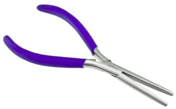 MAQNSCO 7 Flat Mouth Hair Extension Fitting Pliers – Professional Tool for Precise Hair Extension Application – Stylish Blue Design