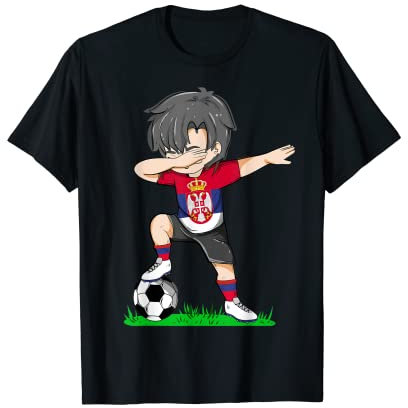 Fußball Serbien Trikot Shirt Serbische Flagge Fußball Jungen Herren T-Shirt
