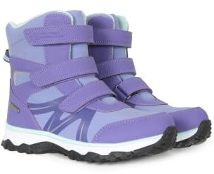 Mountain Warehouse Slope Kids Softshell Adaptive Snow Boots - Touch Strap Fastening Footwear, For Boys & Girls - Best for Winter, Skiing, Winter Sports, Walking