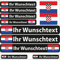 INDIGOS UG Fahrrad Aufkleber Kroatien - 13 Fahnenaufkleber glatt - Sticker selbst gestalten - Fahrrad - Auto - Motorrad - Namensaufkleber wasserfest personalisiert - Wunschtext - Flaggen der Welt