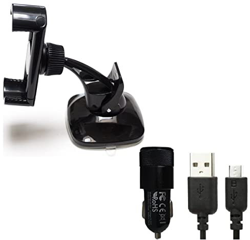 K-S-Trade Supporto Parabrezza per Xiaomi Redmi 10 Prime 2022 Top Set Compatibile con Xiaomi Redmi 10 Prime 2022 Montaggio Compatto Parabrezza Cruscotto Supporto Smartphone Specchietto Titolare Monte