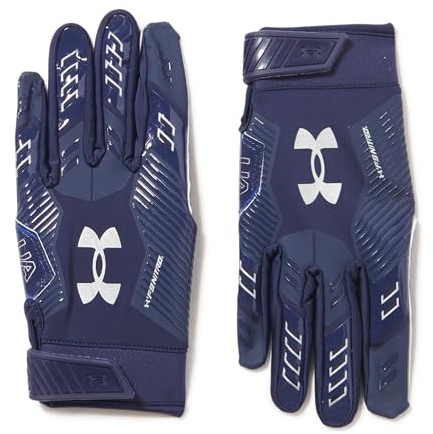 Under Armour - Mens F9 Nitro Football Gloves, Color Midnight Navy (410), Size: Medium