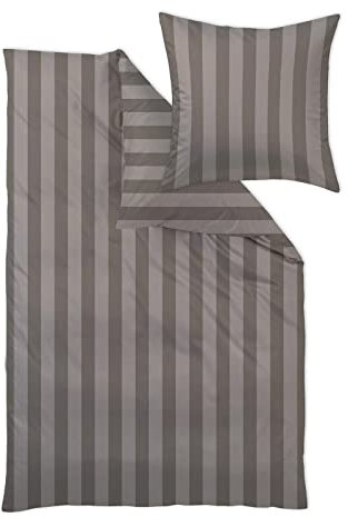 Curt Bauer Damast Bettwäsche Como Sepia 1 Bettbezug 135 x 200 cm + 1 Kissenbezug 80 x 80 cm