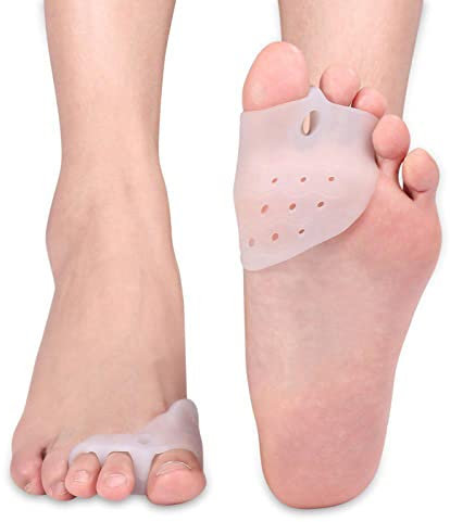 Zehenspreizer Silikon, Zehenspreizer für Hallux Valgus, Bunion Corrector Gel Zehenspreizer Hammerzehenglätter Mit Vorfußkissen Für Yoga Balletttänzer Und Sportler