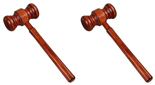 STOBOK 2 Stück Richter Hammer Shot Richter Perücke Und Hammer Kostüm Rayan Spielzeug Für Kinder Kinderspielzeug Mini Beat Toy Hammer Neuartiges Spielzeug Richter Kostümzubehör Holz