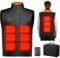 Moteoza Heated Gilet for Men, Rechargeable Heating Jacket with 10000 mAh Battery Pack, Winter Fleece Heated Vest with 3 Adjustable Temperature