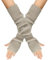 Surakey Winter Gestrickte Handschuhe für Damen, 1 Paar Fingerlose Armstulpen Feinstrick lang Handwärmer Stulpen, Warm Strick Handschuhe Pluswärmer Handstulpen Armwärmer Stulpen für Damen,Hellgrau