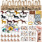 Moltby 110Pcs Horse Pferde Mitgebsel Kindergeburtstag - West Cowboy Pferde Deko mit Gastgeschenke Tüten Figuren Armbänder Schlüsselanhänger Aufkleber Tattoos
