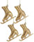 Christbaumschmuck Schlittschuhe Gold Glitzer 4 Stück Weihnachtsbaumschmuck