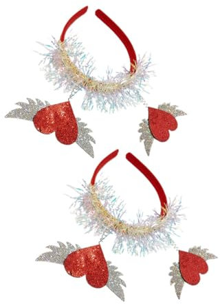 JOINPAYA 2stücke Herz Haarreifen Für Erwachsene Valentinstag Haaraccessoires Für Und Mädchen Für Partys Und Besondere Anlässe Und