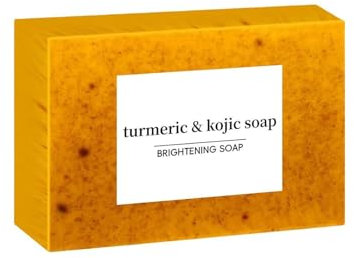 Honey Glow Zitronen-Kurkuma-Kojisäure-Seifenstück, Kurkuma Aufhellende Seife, Kurkuma Kojisäure-Seife, Feuchtigkeitsspendend Kurkuma-Badeseife, für Frauen und Männer (2PCS)