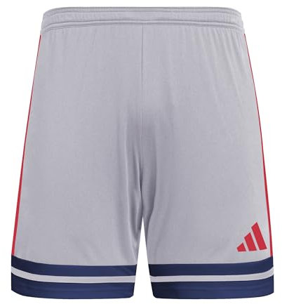 adidas Herren SQUADRA25 Short, Glory Grey/Team Navy Blue 2/Pure Ruby, M