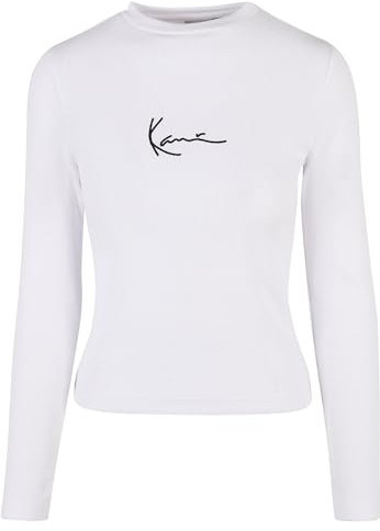 Karl Kani Damen KW-LS012-002-01 SMALL Signature Rib LS White M White