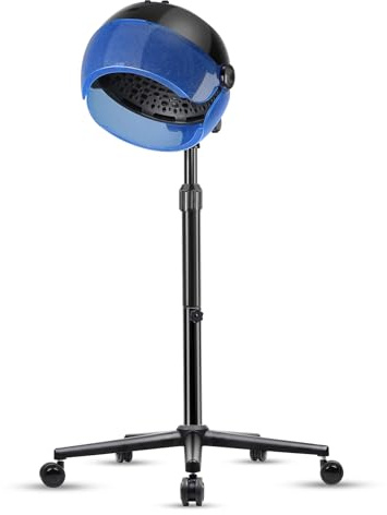 Hooded Hair Dryer, 1500W Standing Hair Dryer with Time Settings, Touch Controls and 3 Temperature Modes, Height Adjustable Ionic Hooded Dryer, Professional Hooded Dryer for Home or Salon Use