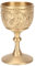ZLXHDL Goldkelch aus Messing 8,7 x 5 cm – Vintage Weinkelch mit Drachen und Phönix Gravur – Handgefertigter Retro-Kelch für Hochzeit Bankett Deko Mittelalter Party