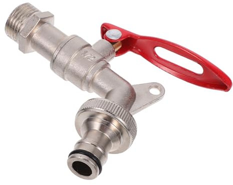 DOITOOL Robinet Antivol Robinet Extérieur Robinet D'eau De Jardin Robinet Décoratif De Jardin Vintage Support Mural Pour Robinet Robinets De Alliage De Zinc Rouge
