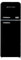 PYRAMIDEA Frigorifero Vintage Colorato Nero Satinato Doppia Porta Ventilato 240 L Lordi (206 L Netti) MAMBO2402B