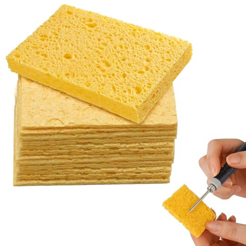30 Stück Lötspitze Reinigungsschwamm,Lötschwamm,Lötspitzenreiniger,Ersatzschwamm,Industrial Schwämme,Schwämme Lötkolben,Lötkolben Reinigungsschwamm,Pads Lötschwamm Für Werkbänke Und Werkstätten