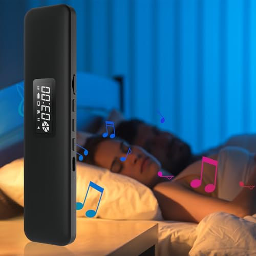 BORDEAG Altoparlante a cuscino Bluetooth, altoparlante Bluetooth, altoparlante a conduzione ossea con funzione timer, con funzione timer LCD, cuscino altoparlante, per sonno profondo (nero)
