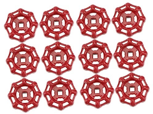 DOITOOL 12pcs Valve Handle Shutoff Handle Parts Cast Iron Shutoff Hand Wheel for Water Pipe Gate Valve Tap Head Decorative Fitting