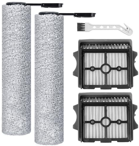 Heykewi Rouleau de Brosse et Filtre HEPA pour Tineco FLOOR ONE SWITCH S6 / FLOOR ONE stretch S6 / FLOOR ONE stretch S6 Lite/FLOOR ONE S7 Stretch Ultra/FLOOR ONE S9 Artist Aspirateur Accessoires