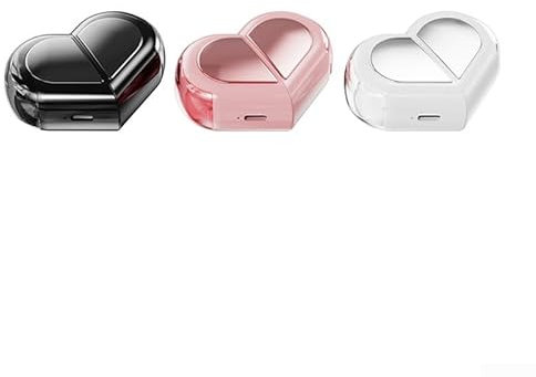 Herzförmige Kopfhörer mit kabelloser Konnektivität, mehrere Farboptionen (schwarz)