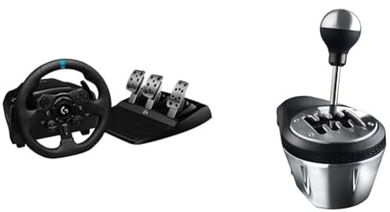 Logitech G923 TRUEFORCE Gaming & Thrustmaster TH8A Shifter – Realistische High-End-Gangschaltung